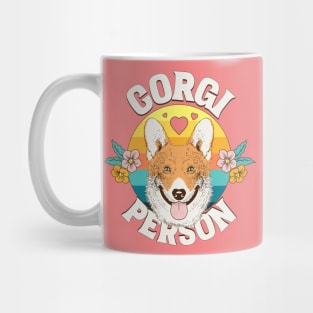 Corgi person pembroke welsh pet dog logo | Morcaworks Mug